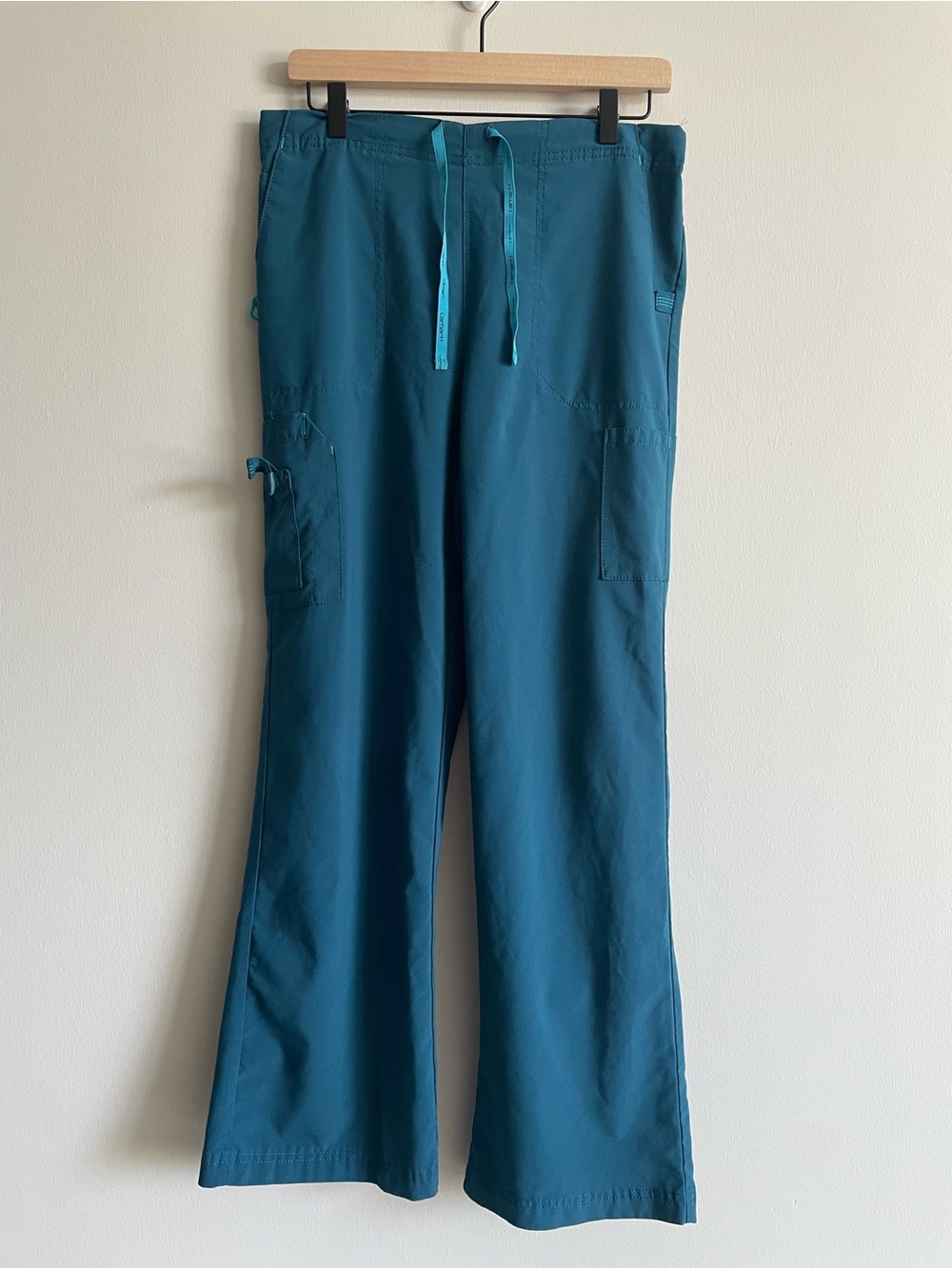 Women's Carhartt force blue scrub pants bootcut pockets medical healthcare M